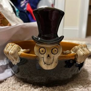 Boney bunch candy bowl yankee candle skeleton nwt